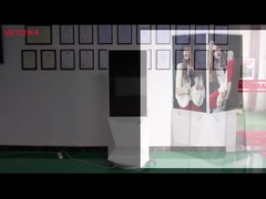 屋内両面デジタル サイネージ 43 インチのオプションの床に立つキオスク