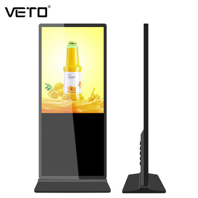 VETO 43インチ LCD フロアスタンド アンドロイド ビデオ LCD 広告プレーヤー 室内トーテム